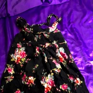 Black floral dress